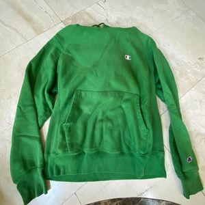 Green champion hoodie